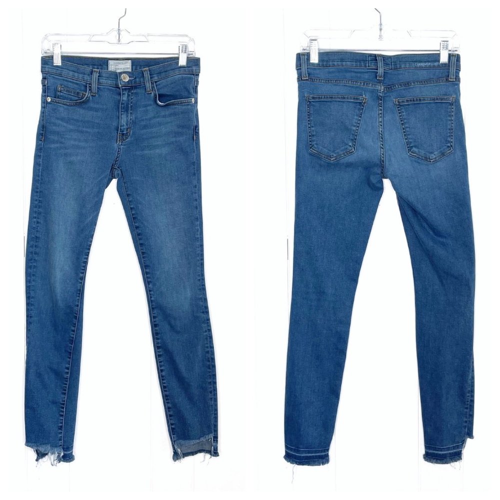 Current/Elliott Mid Rise Step Hem Skinny Jeans Size 27